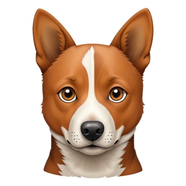Brown and tan cattle dog with a thin nose stripe sticker
