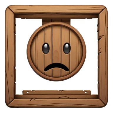 Wooden trap door (no face) sticker