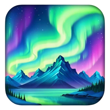 northern lights sticker