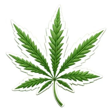 white marijuana icon sticker