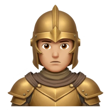 armored desert guardian portrait, head and shoulders only, bronze helmet, desert cape collar, battle-worn armor, strong expression, 3D cartoon, mobile game icon style, clean background, no text, no watermark
 sticker