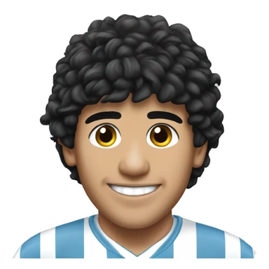 maradona argentina young smile sticker