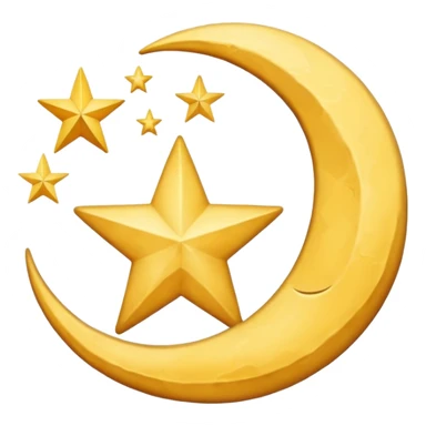 Symbole sobre lune avec une étoile algerie sticker
