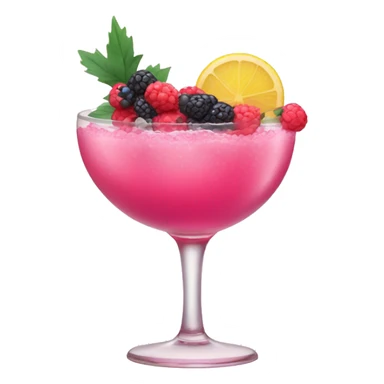 Pink Cocktail with berries  sticker