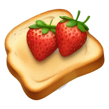 Toast with strawberries sticker