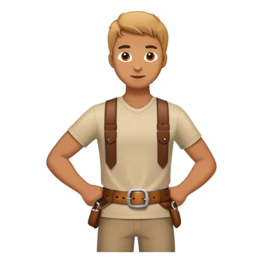 Papa qui tient une ceinture  sticker