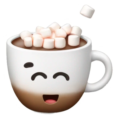 Mug of hot coco with marshmallows sticker
