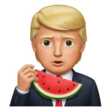 Trump eating watermelon  sticker