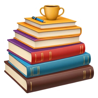 Rattan coffee table with a stack of books on top of it  sticker