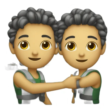 Two boats docking sticker