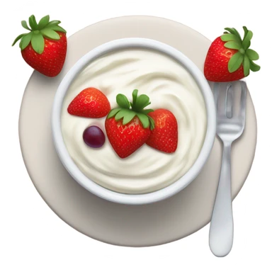 fruit yogurt bowl with strawberries and grapes sticker