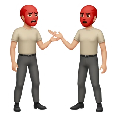 two men arguing full body sticker