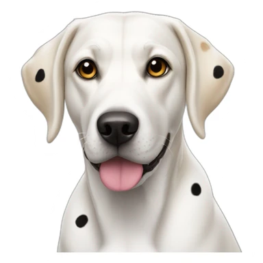 White beagle lab mix with black spots sticker