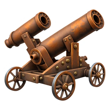 Dois canhão cruzados sticker