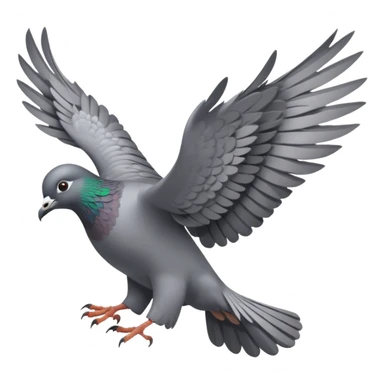 pigeon flying sticker