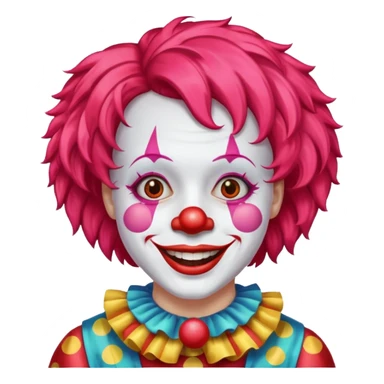 red glitter clown retarded sticker