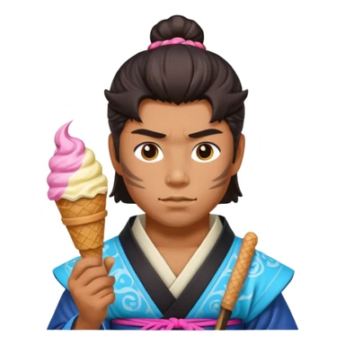 SAMURAI WITH ICE CREAM sticker