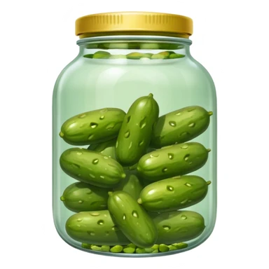 glass jar with pickles inside sticker