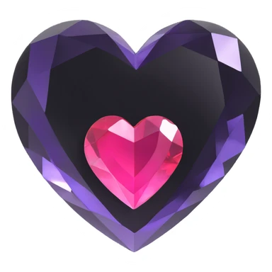 crystal heart sticker