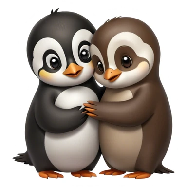 Pinguin liebt einen otter sticker