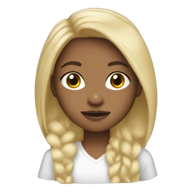 Mixed race girl with long blonde hair  sticker