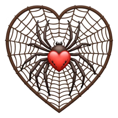 An heart emoji made up of SPIDER web sticker