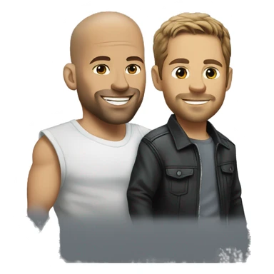 Fast & Furious dominic toretto and paul walker sticker