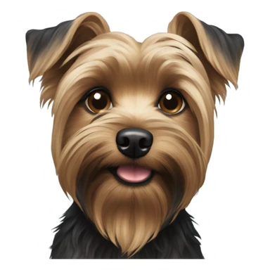 A mainly black dog Yorkshire-terrier/yorky mix sticker