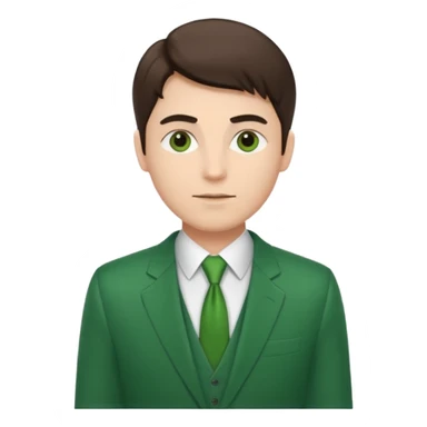 Lawyer with a green suit on sticker