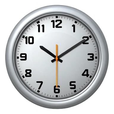 clock showing 7 am
 sticker