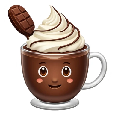 Cacao with whipping cream  sticker