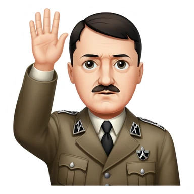 Adolf Hitler doing nazi salute sticker