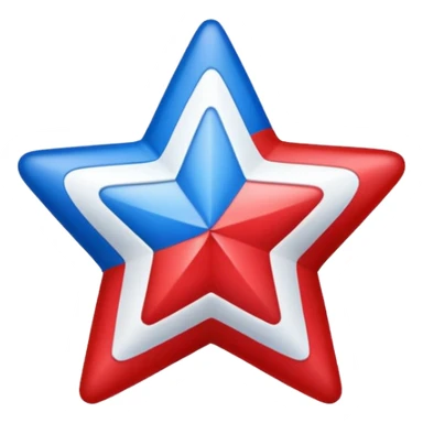 red, white, and blue star, Fourth of July sticker
