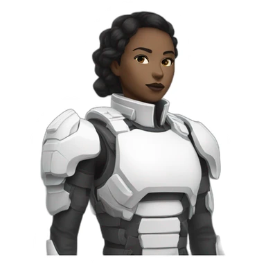 futuristic white Phantom squad Infiltration armored breastplate arms sticker