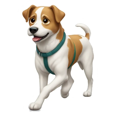 walking dog in winter sticker