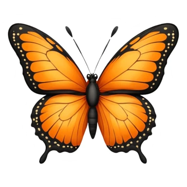an orange butterfly sticker