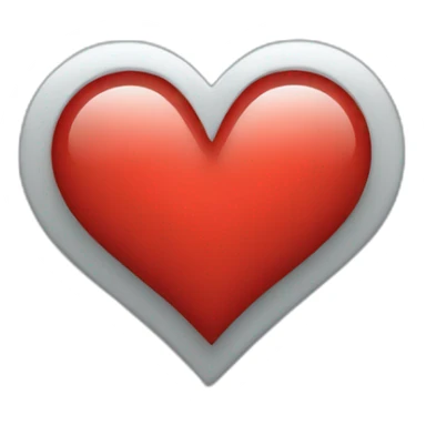 Heart- half grey half red sticker