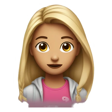 Girl watching tiktok sticker