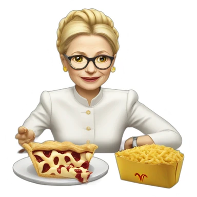 Tymoshenko eat McDonald's pie sticker
