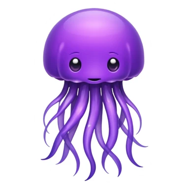 Make a purple jellyfish small sticker