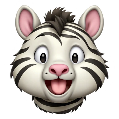 Cinematic Cute Yawning Zebra Portrait Emoji, Head tilted slightly with a dramatic, wide-open yawn, showcasing a soft, downy striped Fur with gently drooping ears and round eyes barely open in drowsy contentment, Simplified yet irresistibly adorable features, highly detailed, glowing with a soft, cozy glow, high shine, relaxed yet expressive, stylized with a touch of savannah charm, bright and endearing, soft glowing outline, capturing the essence of a sleepy yet affectionate zebra, so drowsy it feels like it could stretch out of the screen and curl up for a nap! sticker