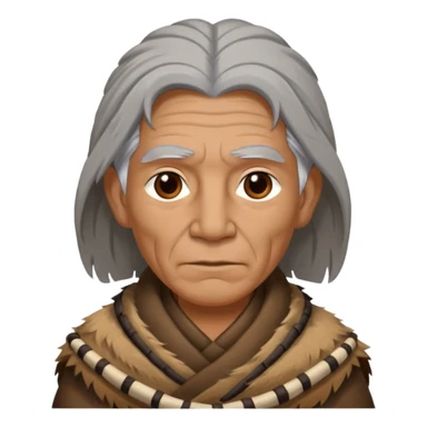 A tribal elder with grey hair wrapped in thick animal hide.



















 sticker