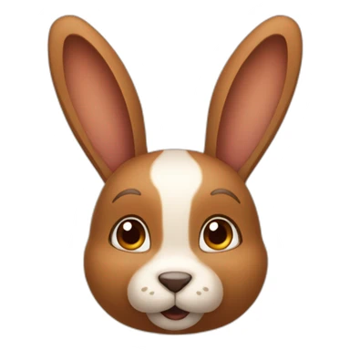Lapin avec les oreilles marron clair sticker