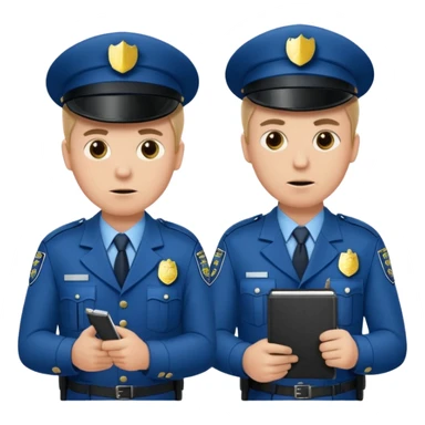 show two british policemen, with one who looks like Nicolas Angel from Hot Fuzz holding a notebook, pointing at the other and saying "what he said" sticker