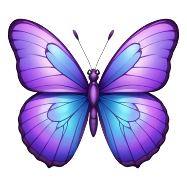 Purple butterfly with sharp ends on their wings sticker