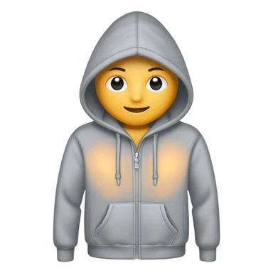 only clean grey hoodie cloth sticker