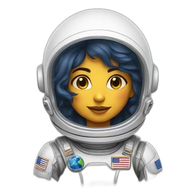 Space girl india sticker