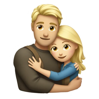 Hug man and woman blonde sticker