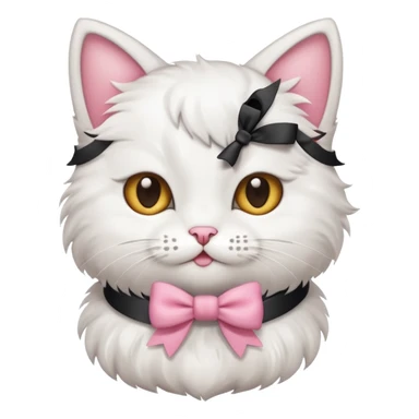 Cute cat with a bow sticker