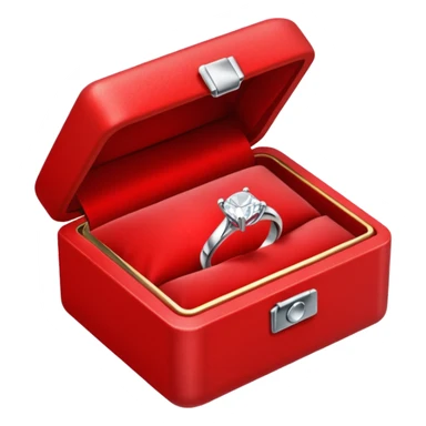 diamond ring in a red box sticker
